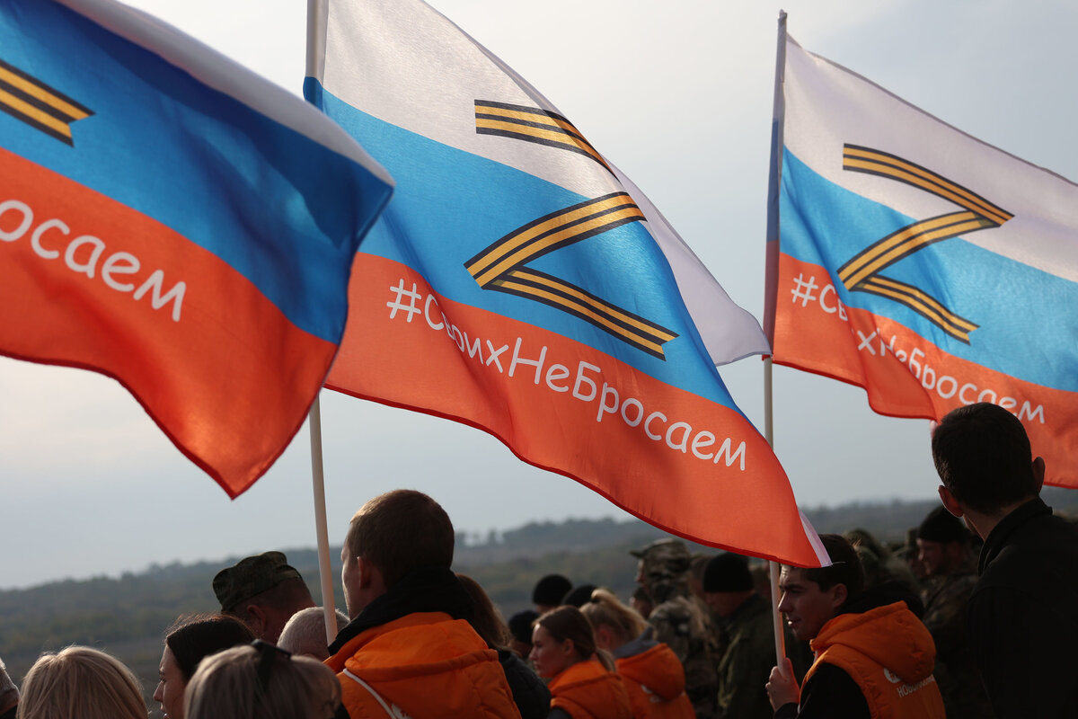© Sputnik / Виталий ТимкивФлаги с символикой Z