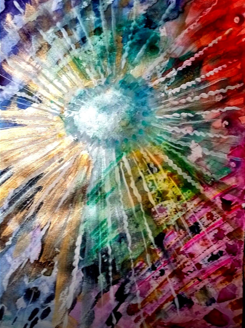 Акварель./Энергетический всплеск творчества ...☄️✨🌀