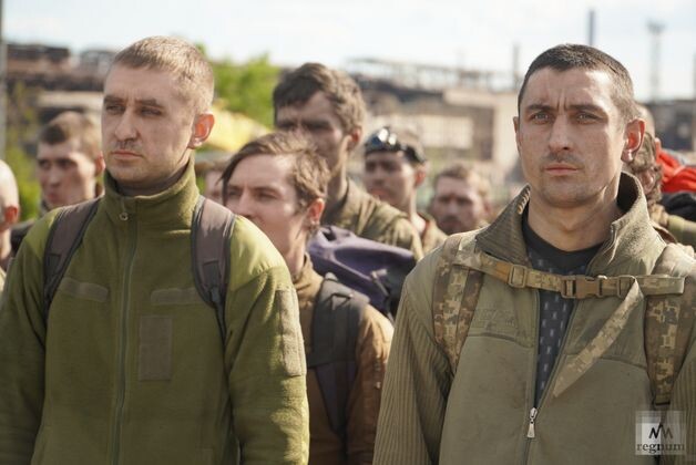    Полк «Азов» (организация, деятельность которой запрещена в РФ) при сдачи в плен с «Азовстали» Владимир Андрианов © ИА REGNUM