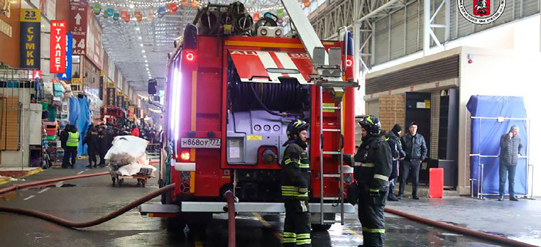 Пожар на рынке Садовод в Москве ликвидирован