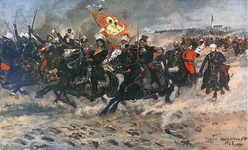«Казимир Пулавский под Ченстоховой» — картина Ю. Хелмоньского, 1875 год