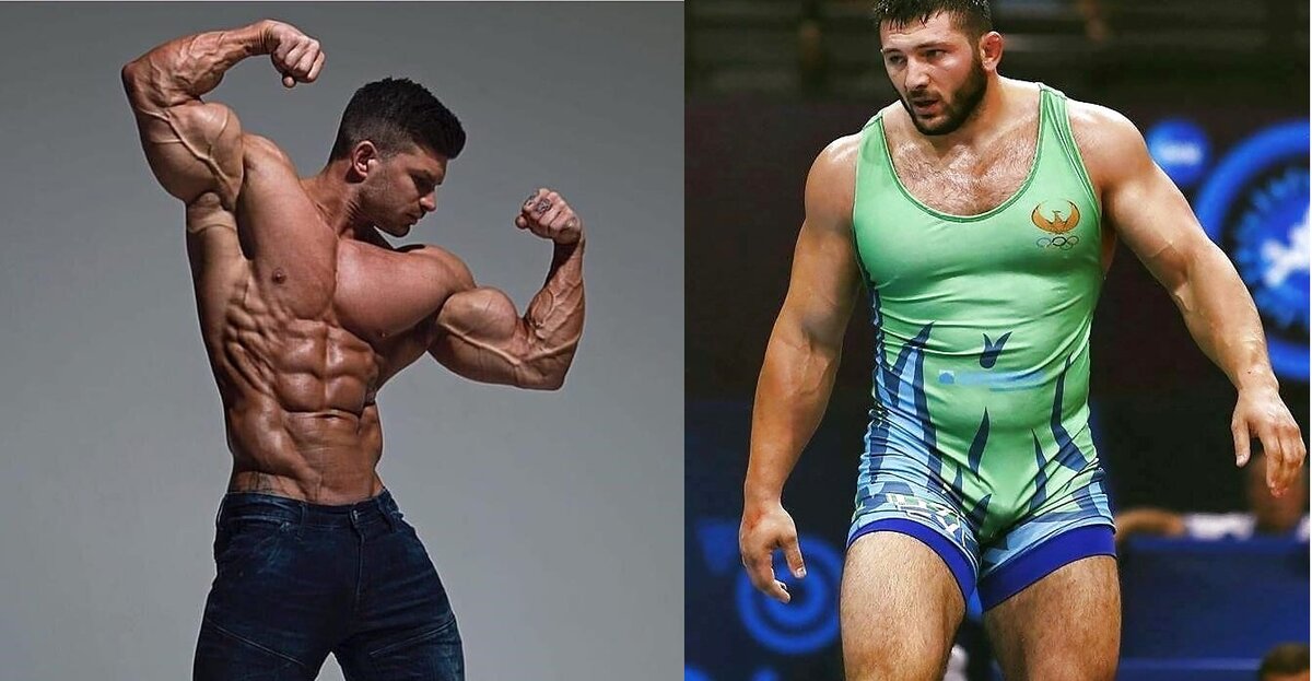 Тело бодибилдеров более эстетично и привлекательно за счет работы над всеми (даже  маленькими) мышцами, борцы же наращивают общую массу базовыми упражнениями