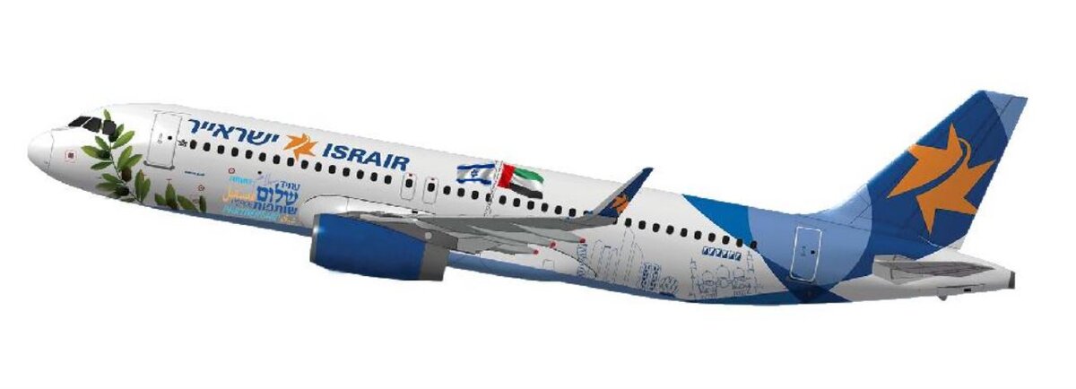 Ливрея самолёта Israir, который будет летать между ОАЭ и Израилем. Фото Israir
