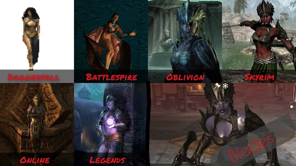 Темные Соблазнители в Разных частях The Elder Scrolls 