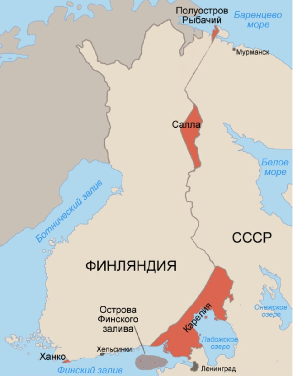 Где была граница с финляндией до 1939 года карта