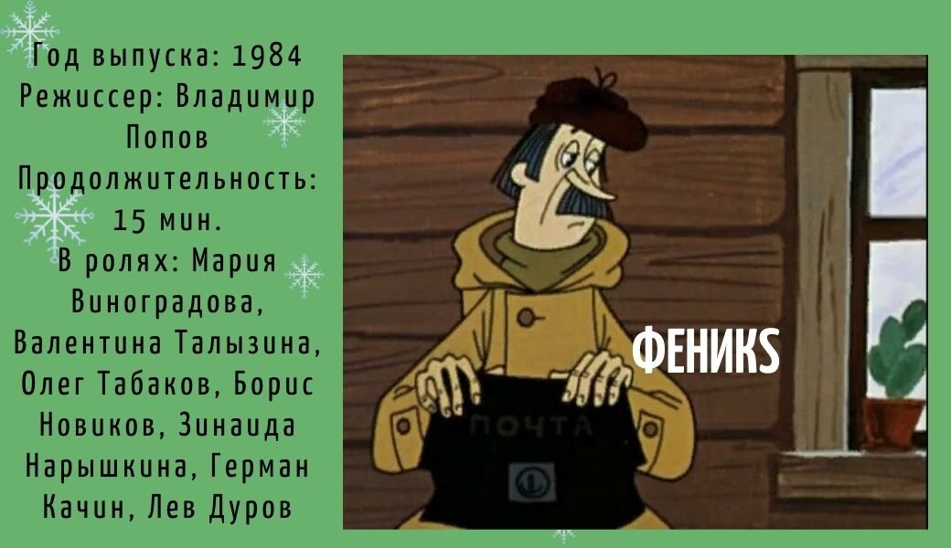 Коллаж автора.Кадры из м/ф Зима в Простоквашино