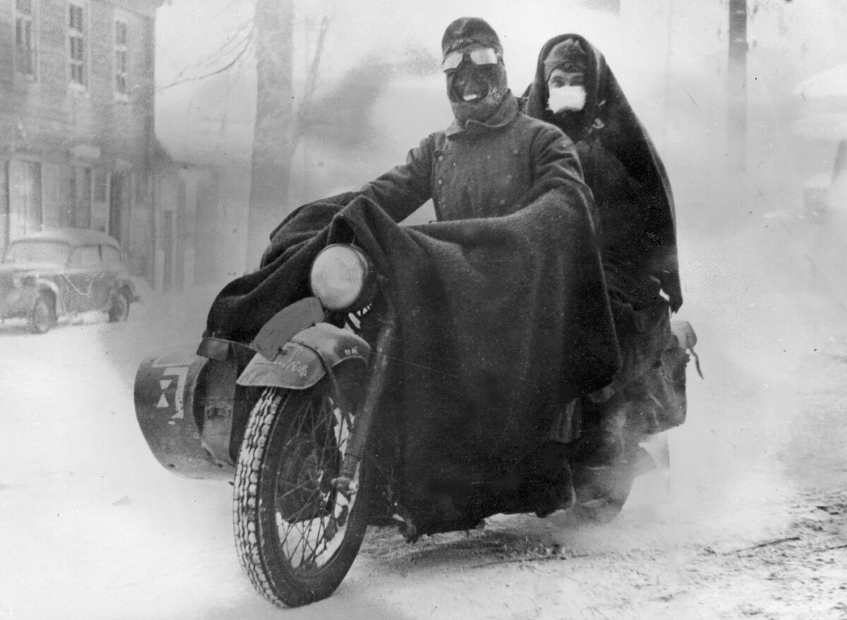 Немецкий мотоцикл зима 1941