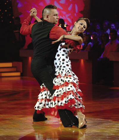 Костя и его партнёрша Людмила Кройтор, выступают  на теле-шоу. фото: картинки яндекса.