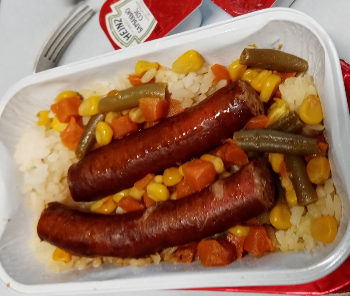 Даже попробовать не решишься! 
Рис с распаренными овощами тоже не очень вкусный.