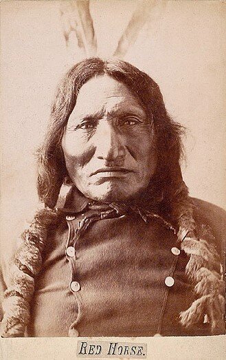 Вождь индейцев лакота Красный Конь, один из описавших сражение.