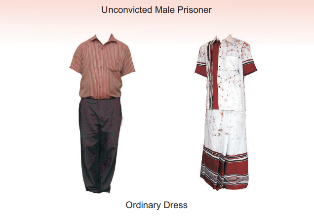 Одежда для подозреваемых в преступлении мужчин. Источник фото: Департамент тюрем Шри-Ланки
