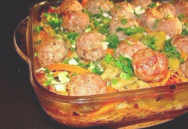 Макаронная запеканка с мясом