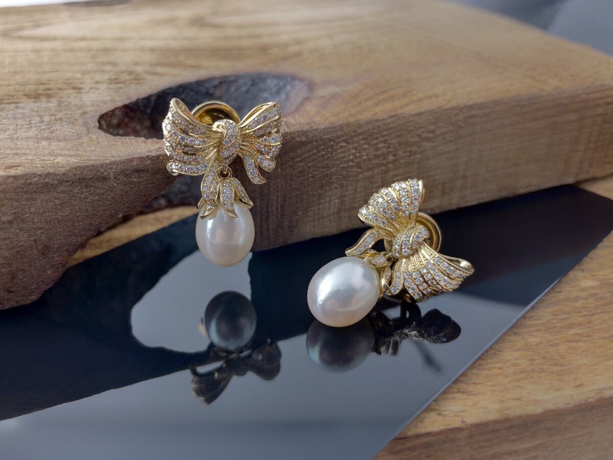 Серьги бантики