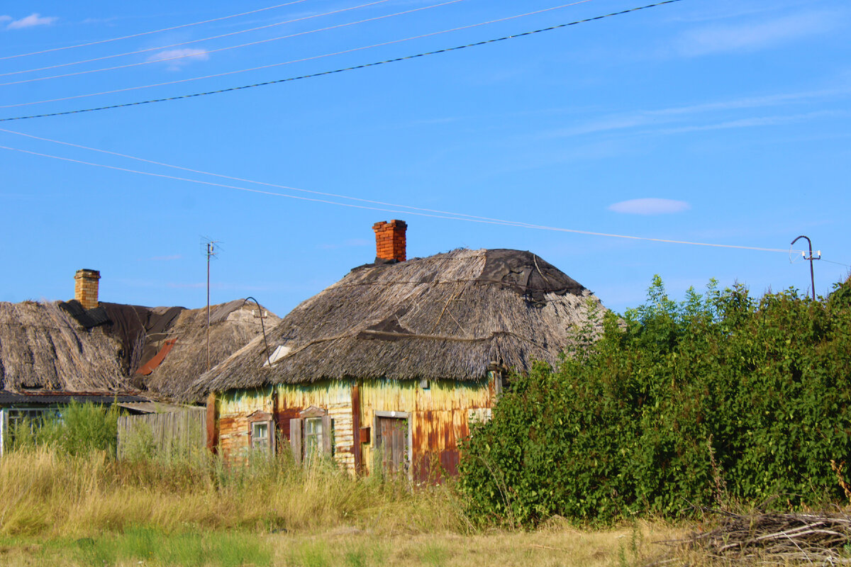 Впервые увидела на улице старые дома с соломенной крышей. Село  Николо-Варваринка Воронежской области | Под зонтиком | Дзен