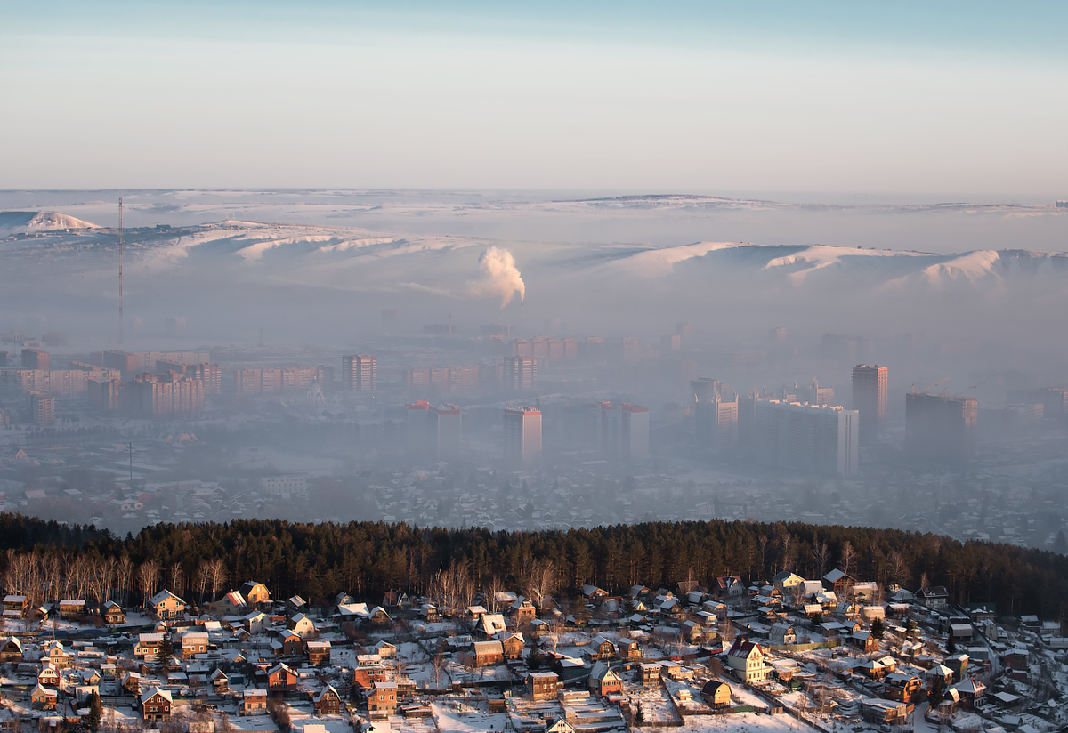 Смог над Красноярском. Фото из открытых источников