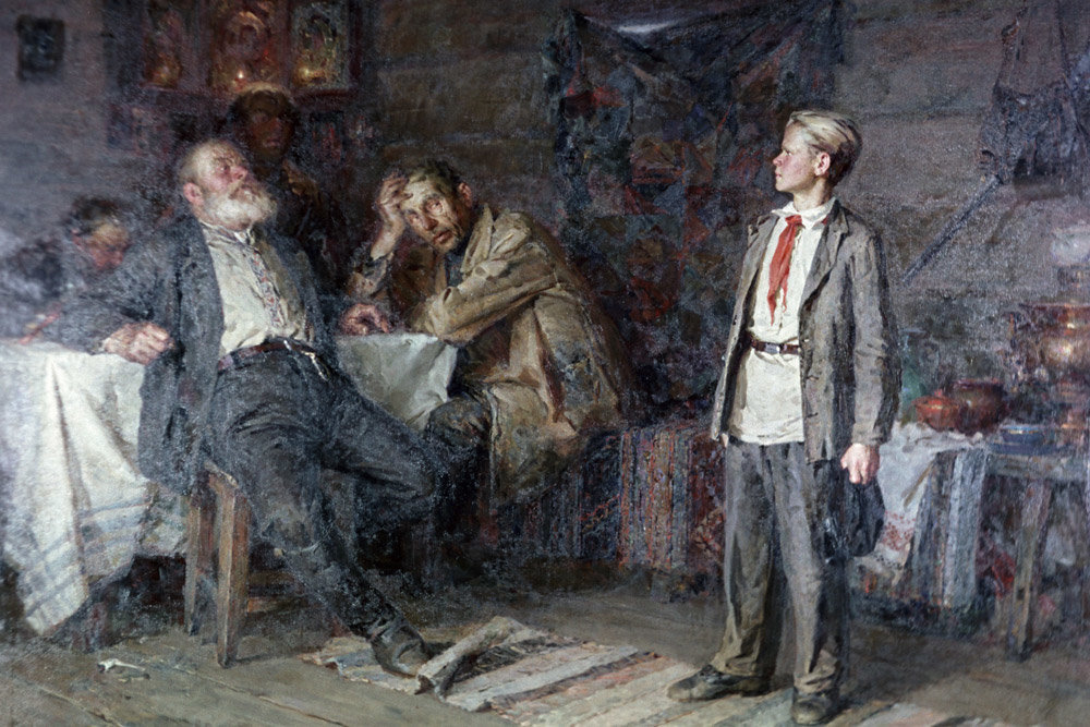 Художник Никита Чебаков в 1952 году так увидел поступок Павлика Морозова/ © РИА Новости