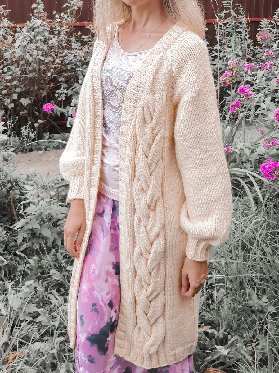 Кардиган из Семёновской пряжи "Арина"