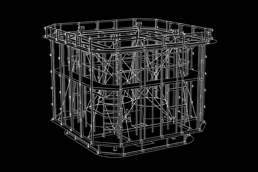 Videocube metal frame