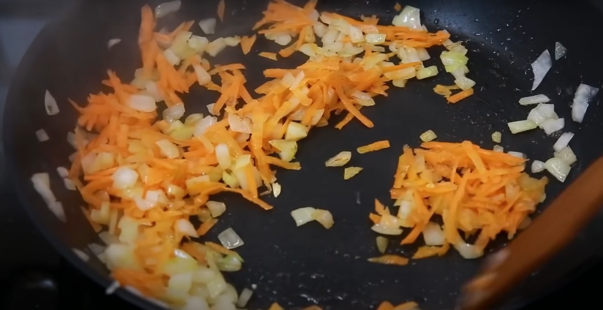 делаем зажарку.