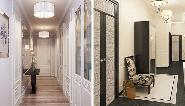 Центральная люстра для освещения в коридоре квартиры