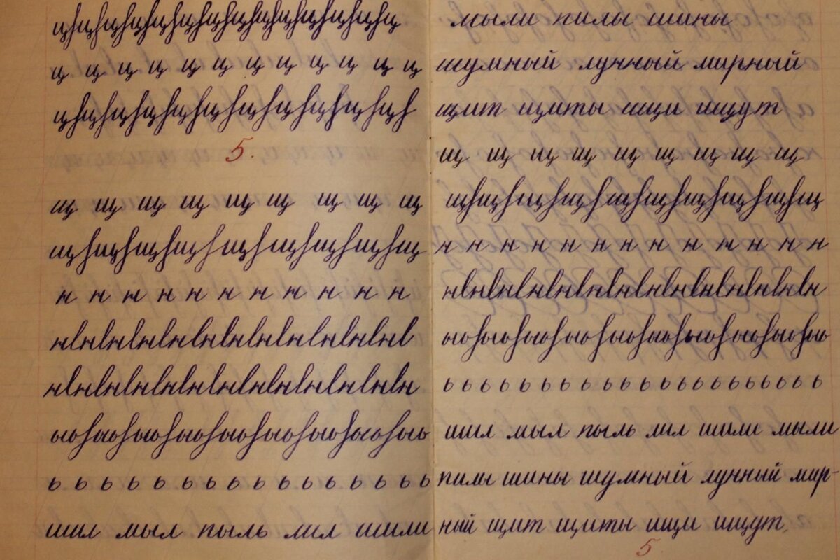 Тетрадь по чистописанию до реформы образования. Источник яндекс.картинки