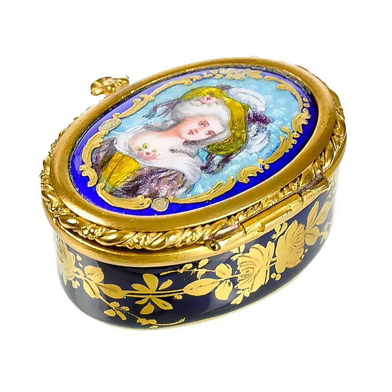 Яндекс.Картинки. Лиможская фарфоровая шкатулка, 19-й век.