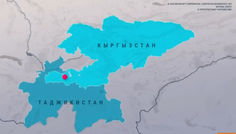 Граница киргизии и таджикистана карта