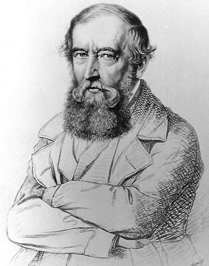 Якоб Штейнер, он же Штайнер (18 марта 1796 - 1 апреля 1863). Фото с сайта https://autogear.ru/article/428/835/teorema-shteynera-ili-teorema-parallelnyih-osey-dlya-vyichisleniya-momenta-inertsii/