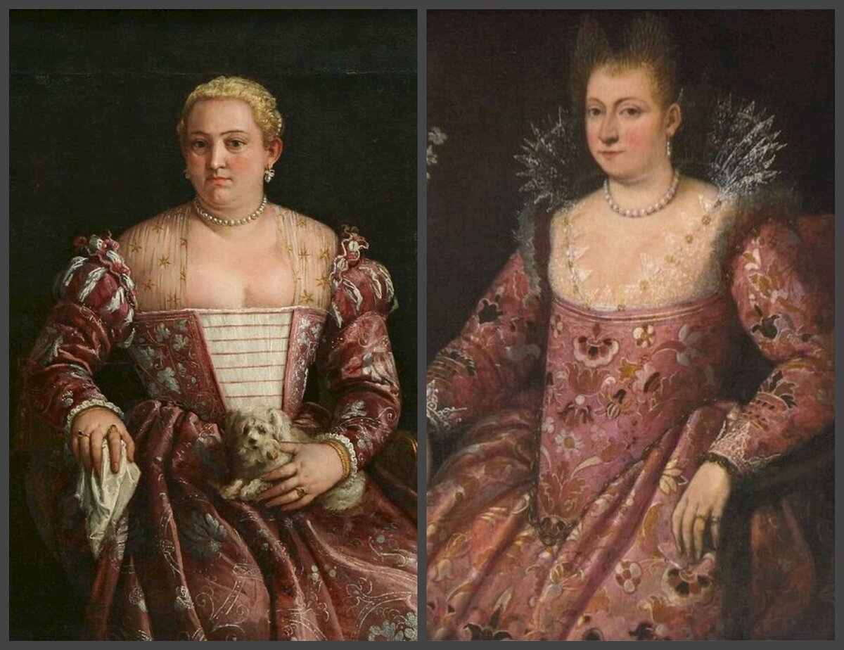 Portrait of a woman with lapdog, 1570s, Veronese и Domenico Robusti, c 1590s Portrait of a Courtesan Venice.