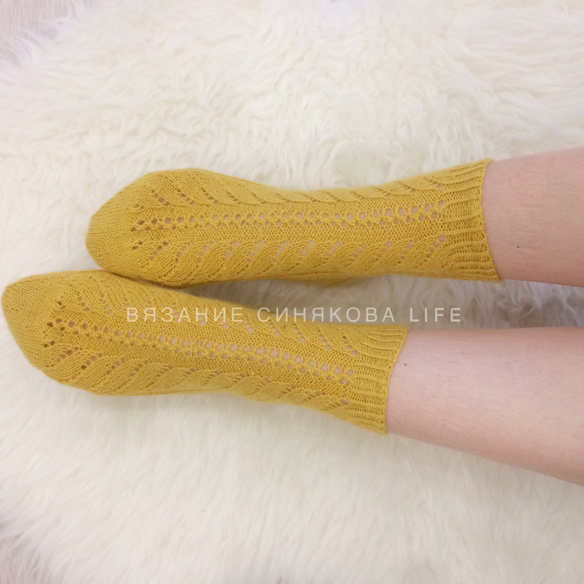 Носки спицами, описание