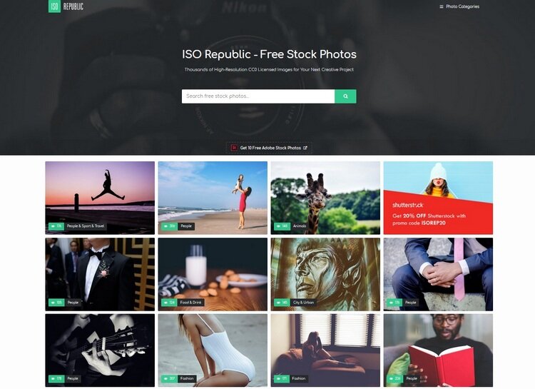 Вот так выглядит один из фото стоков