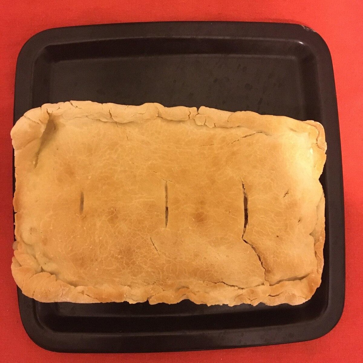 Вот такие пироги получаются, на этот раз у нас рыбный пирог (фото автора)