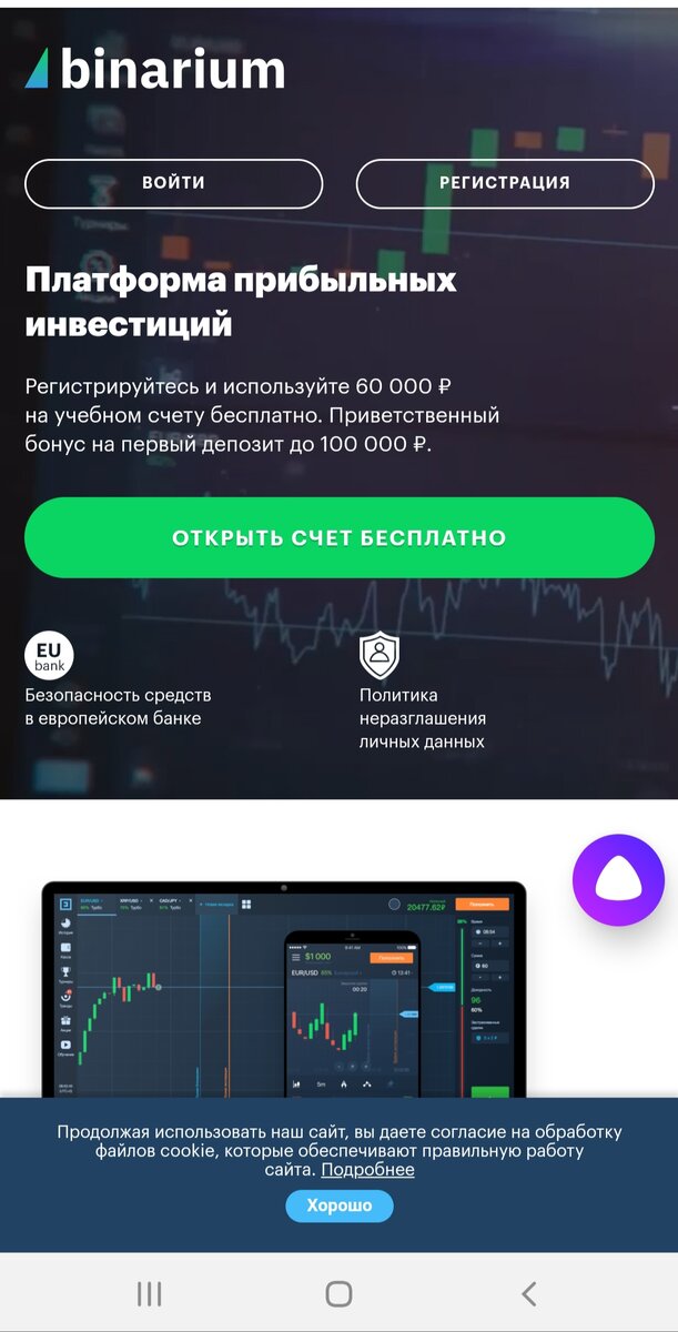 Сайт Binarium