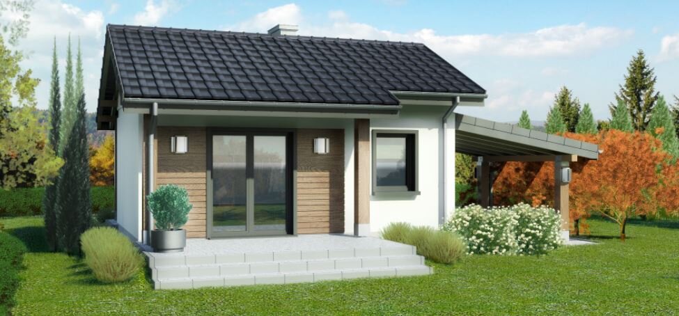 Небольшой дачный домик - прост в строительстве