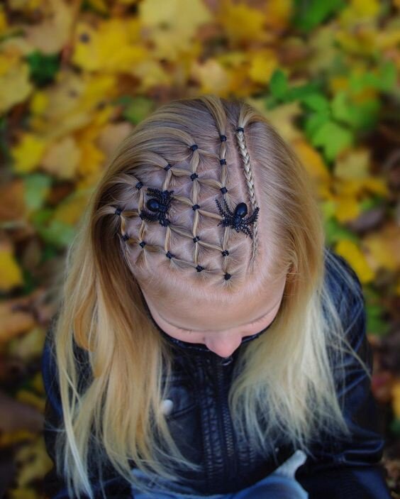 детские прическа на маскарад, каранавал или хеллоуин