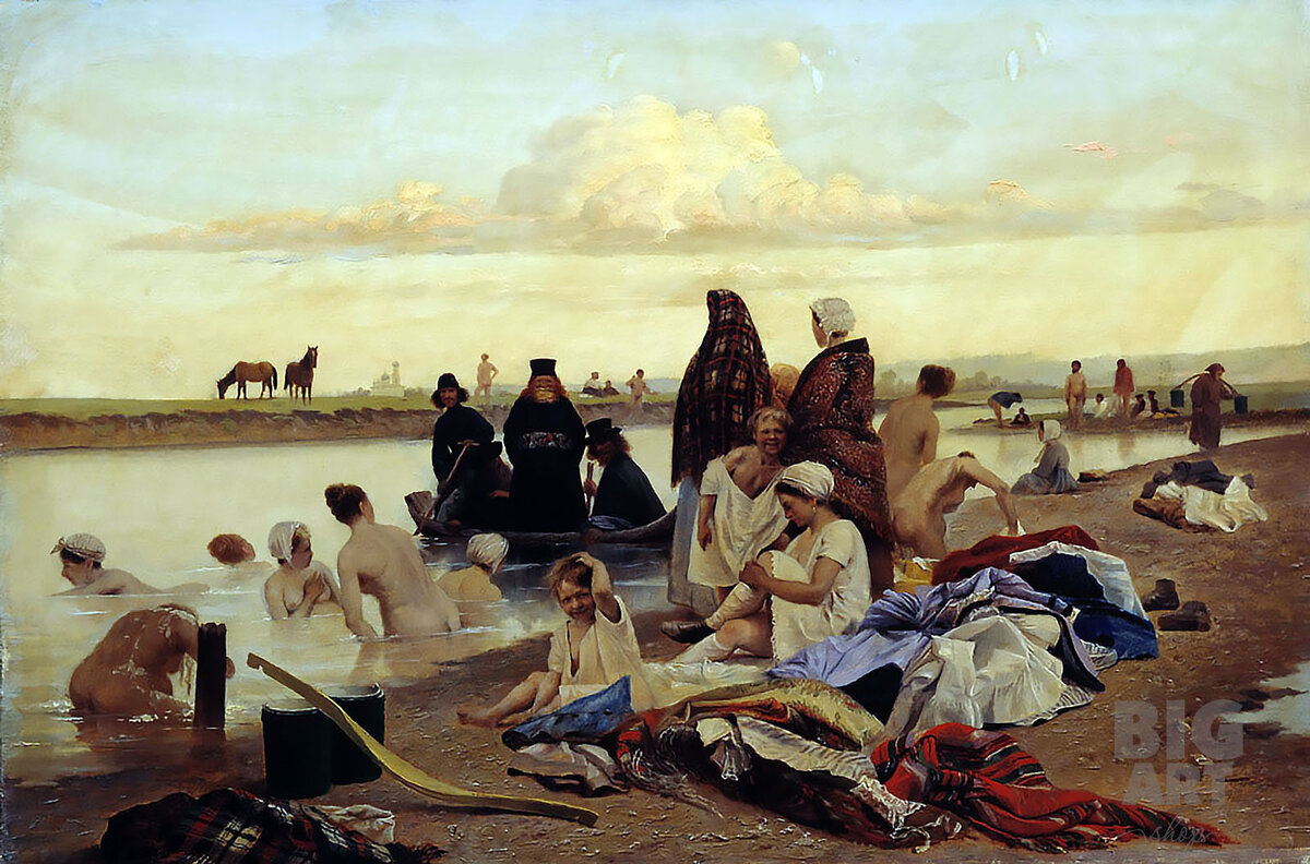 Подлинное название картины: Монахи (не туда заехали). Автор Лев Соловьёв. 