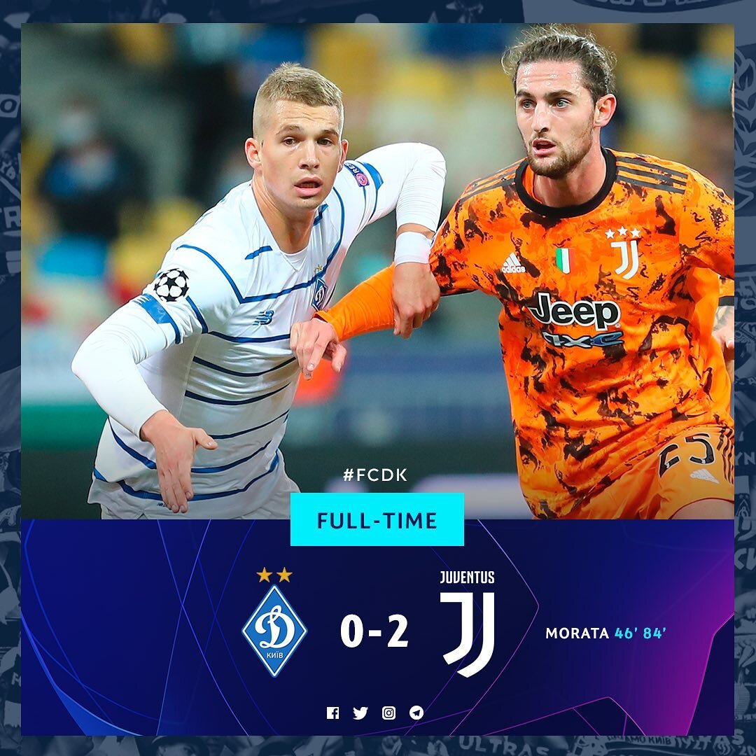 Футбол. Лига чемпионов. Группа "G", 1-й тур. 20 октября. Киев. Стадион "Олимпийский".
ДИНАМО К - ЮВЕНТУС - 0:2 (0:0).
Голы: Мората, 46 (0:1). Мората, 84 (0:2).
