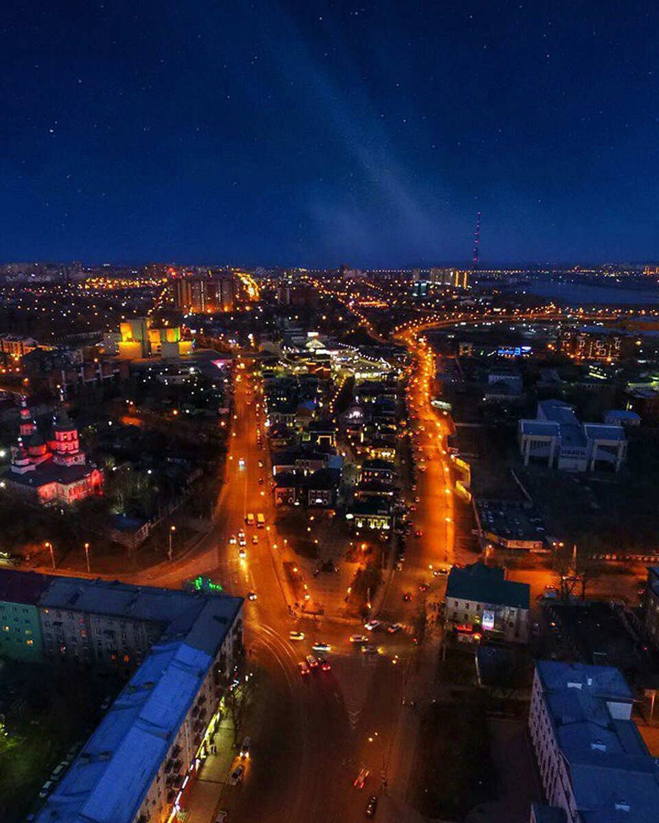 Иркутск ночью