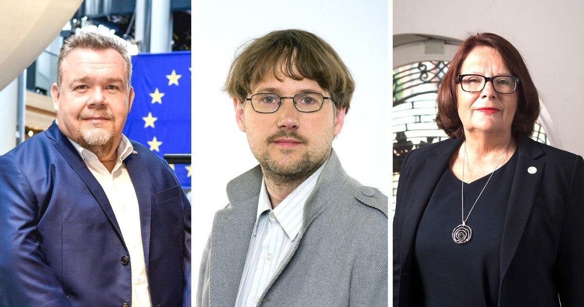 Дэвид Лега, член Европейского парламента;  Никлас Мальмберг, член парламента Швеции; Лотта Йонссон Форнарве, член парламента Швеции