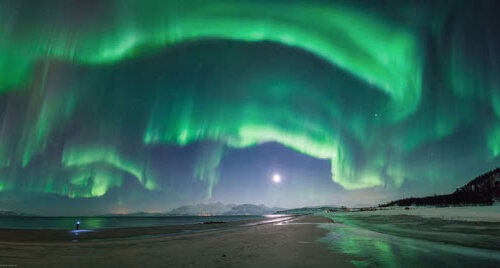 Северное сияние над Норвегией