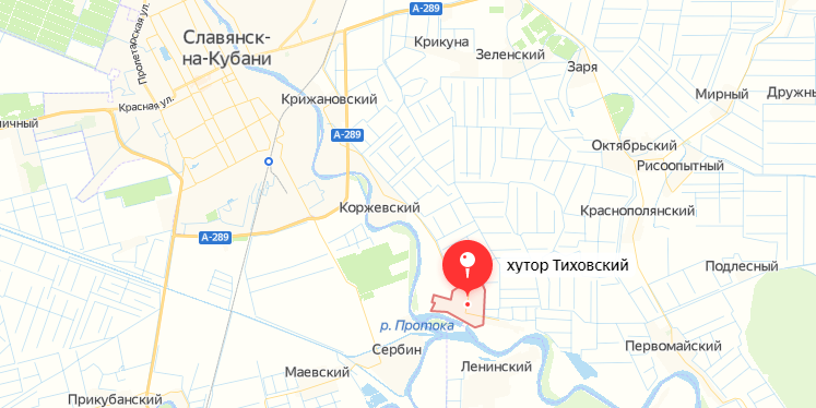 Карта краснодара хутор октябрьский
