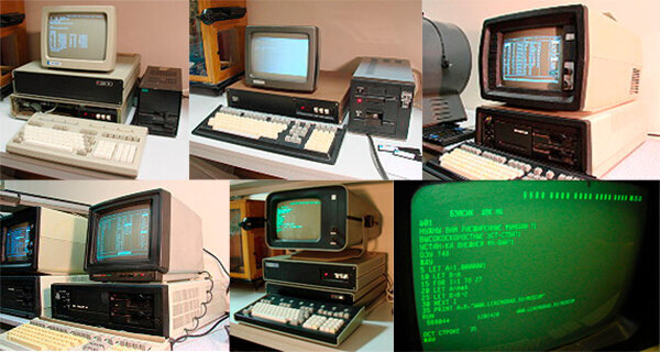 4 декабря 1948 года получила свой регистрационный номер первая в Советском Союзе электронно-вычислительная машина, созданная инженерами Исааком Бруком и Баширом Рамеевым. Сам термин "информатика", появившийся в результате слияния слов "информация" и "автоматика", был введен Карлом Штейнбухом.Компьютер Агат-4 с монитором на базе телевизора "Шилялис". Были представлены на выставке CeBIT в 1984 году. Фото: Голов Александр/Wikipedia
Как всем известно, поначалу теплые ламповые ЭВМ были размером с дом, занимая несколько этажей и наполняя помещения приятным гудением. До появления первых персональных компьютеров было еще далеко - лишь в восьмидесятых годах в советских семьях стали появляться первые "персоналки".Сегодня мы рассказываем о самых популярных в СССР компьютерах и программах для них."Микроша"
Сейчас, когда быстродействие процессоров исчисляется в гигагерцах, смешно говорить, что процессор КР580ВМ80А, встроенный в "Микрошу", имел частоту всего лишь 1,7 МГц. Объем оперативной памяти тоже выглядит смехотворным по нынешним меркам - 32 килобайт, его можно было расширить до 48 килобайт, что автоматически переводило владельца "Микроши" в категорию зажиточных граждан.Компьютер умел выводить на экран (в качестве которого обычно использовался домашний телевизор) текст и графику и поддерживал четыре разных цвета. Все игры и программы были записаны на кассеты и вводились в память при помощи обычного магнитофона типа "Электроника 302"."Микроша" - 8-разрядный микрокомпьютер, клон "Радио-86РК", частично совместимый с оригиналом. Серийно выпускался с 1987 года на Лианозовском электромеханическом заводе. Один из первых персональных компьютеров бытового назначения. Фото: Alecv/Wikipedia
БК
Аббревиатура "БК" расшифровывается как "бытовой компьютер". Действительно, "бэкашки" довольно быстро стали мейнстримом, несмотря на внушительную стоимость - более 700 рублей. Дело в том, что многим советским инженерам эти компьютеры выдавали на работе, чтобы они и дома могли выполнять производственные задачи, поэтому тратиться приходилось максимум на монитор. Дома компьютер моментально оккупировали дети."БК" мог поставляться с обычной кнопочной клавиатурой и плоской - "сенсорной". Вторая была не такая удобная, однако такая модификация стоила немного дешевле. Загрузка программ и игр осуществлялась также через кассеты. В Москве и крупных городах существовало достаточно много фирм, писавших софт за деньги и продававших кассеты с ним.К компьютеру можно было подключать не только обычный телевизор, на который выводилось 4-цветное изображение, но и принтер. Последние, впрочем, достать было практически невозможно.БК (Бытовой Компьютер) - семейство советских 16-разрядных домашних и учебных компьютеров. Фото: Viacheslav Slavinsky/Wikipedia
ZX Spectrum

Первые "Спектрумы", как сообщают старожилы, были ввезены в Советский Союз из Польши. Позднее в СССР получили большое распространение многочисленные клоны этого компьютера.Сам ZX Spectrum разошелся в нашей стране тиражом более миллиона экземпляров. Его популярности способствовали невысокая цена и опять-таки универсальность - телевизор можно было использовать в качестве монитора, а магнитофон - в качестве накопителя информации.Кроме того, компания Sinclair, производитель "Спектрума", предлагала довольно обширный ассортимент периферии - модули для подключения к локальной сети, принтеры, внешнее пленочное хранилище данных и джойстики.ZX Spectrum - 8-разрядный домашний компьютер, созданный английской компанией Sinclair Research Ltd на основе микропроцессора Z80 фирмы "Zilog". Фото: Bill Bertram/Wikipedia
"Агат"
Выпущенный в СССР в начале восьмидесятых годов "Агат" был аналогом Apple II, созданном в далеких Соединенных Штатах Стивом Джобсом. Несмотря на то, что это был компьютер, созданный главным образом для образовательных нужд, в советских домах ему тоже нашлось место."Агат" стал одним из немногих советских компьютеров (во всяком случае, ко времени его массового распространения), оснащенных дисководом, а иногда и двумя. Ряд моделей компьютера имели отдельный системный блок и подключаемую к нему клавиатуру, а также поставлялись сразу с мониторами.Диалоговый вычислительный комплекс (ДВК) - семейство советских ЭВМ середины 80-х - начала 90-х годов XX века. Фото: Wikipedia
В качестве игровых манипуляторов использовались невиданные в СССР "пульты" - заместители джойстиков, управляющие объектами на экране путем вращения большой круглой ручки.Что касается наиболее в СССР популярных компьютерных игр, то вместо того, чтобы их перечислять, достаточно показать небольшой, но крайне познавательный видеоролик. Об уровне "экшена" и напряженности игрового процесса судить вам.