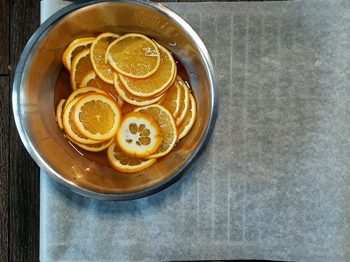 Апельсиновые чипсы в духовке