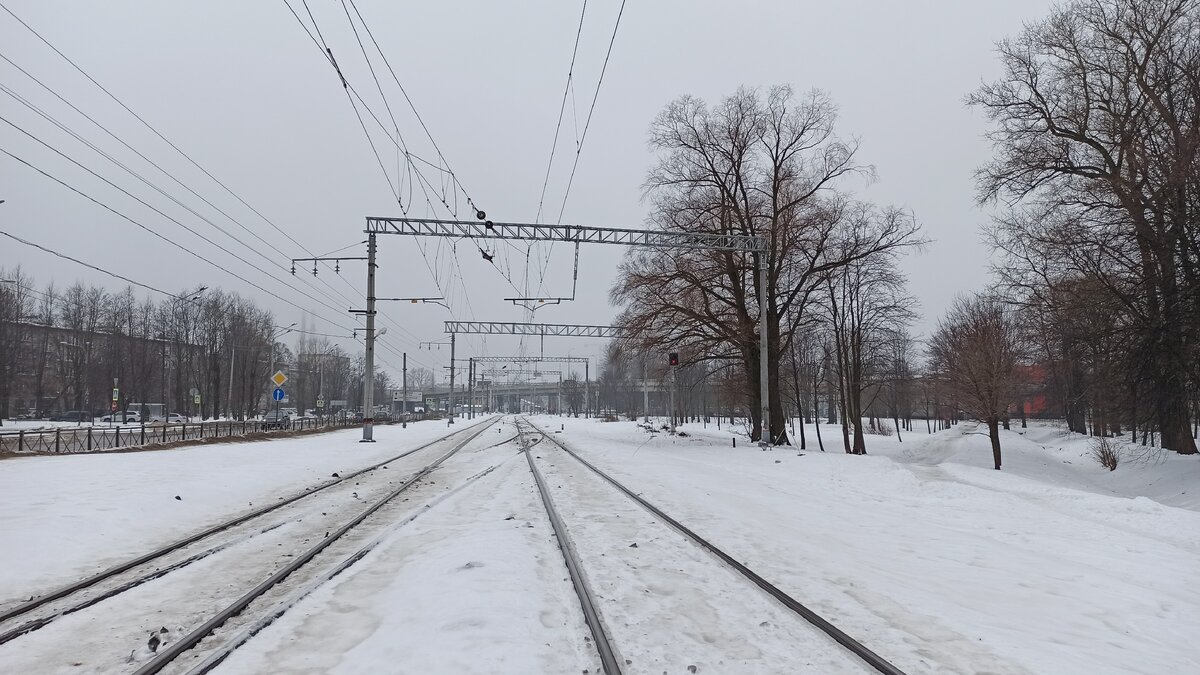 Железная дорога в сторону станции "Новая Деревня"
