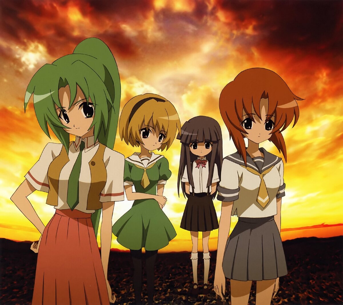 3.Higurashi. no Naku Koro Ni(<b>Когда</b> <b>плачут</b> <b>цикады</b>). 