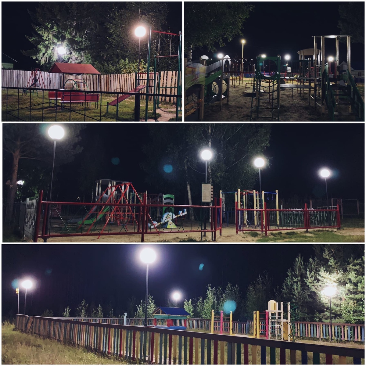 Освещены все детские площадки сельского поселения Половинка