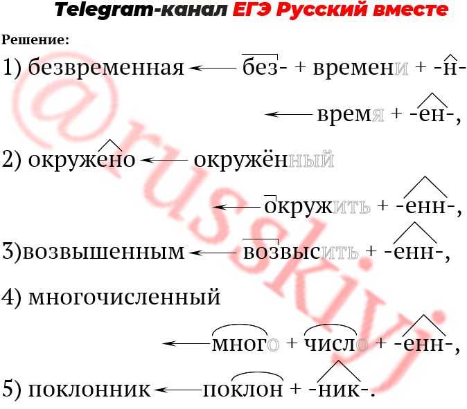 Задание 15 егэ разбор русский