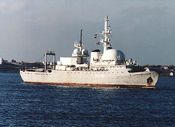 Большой разведывательный корабль ГРУ (БРзК) ССВ-590 «Крым». Из свободного источника.