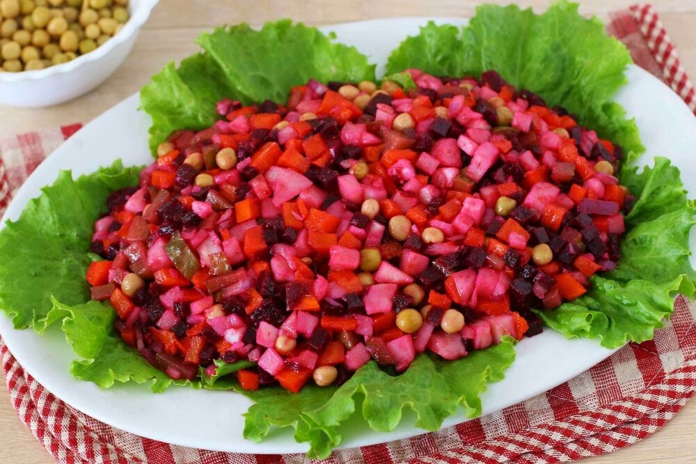 Овощной винегрет. Рецепт из кулинарной книги 1952 года.