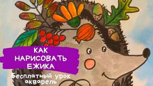 Ежик рисунок. Ежик рисунок для детей. Как нарисовать ЕЖИКА. Дикие животные.  Рисунки для начинающих. Карандаши и краски. | Карандаши и краски | Дзен
